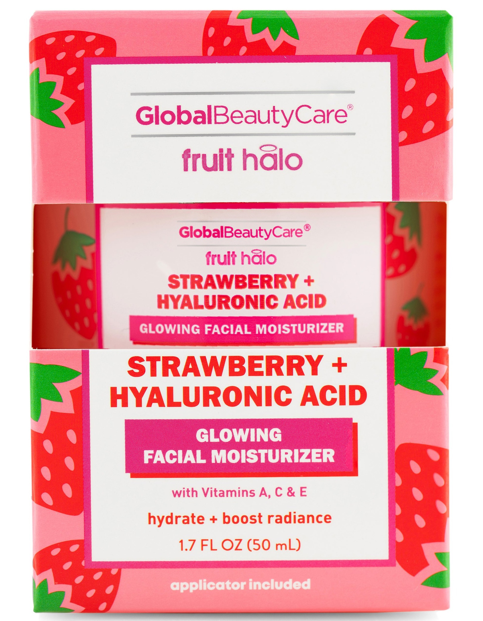 Global Beauty Care Strawberry + Hyaluronic Acid Glowing Facial Moisturizer