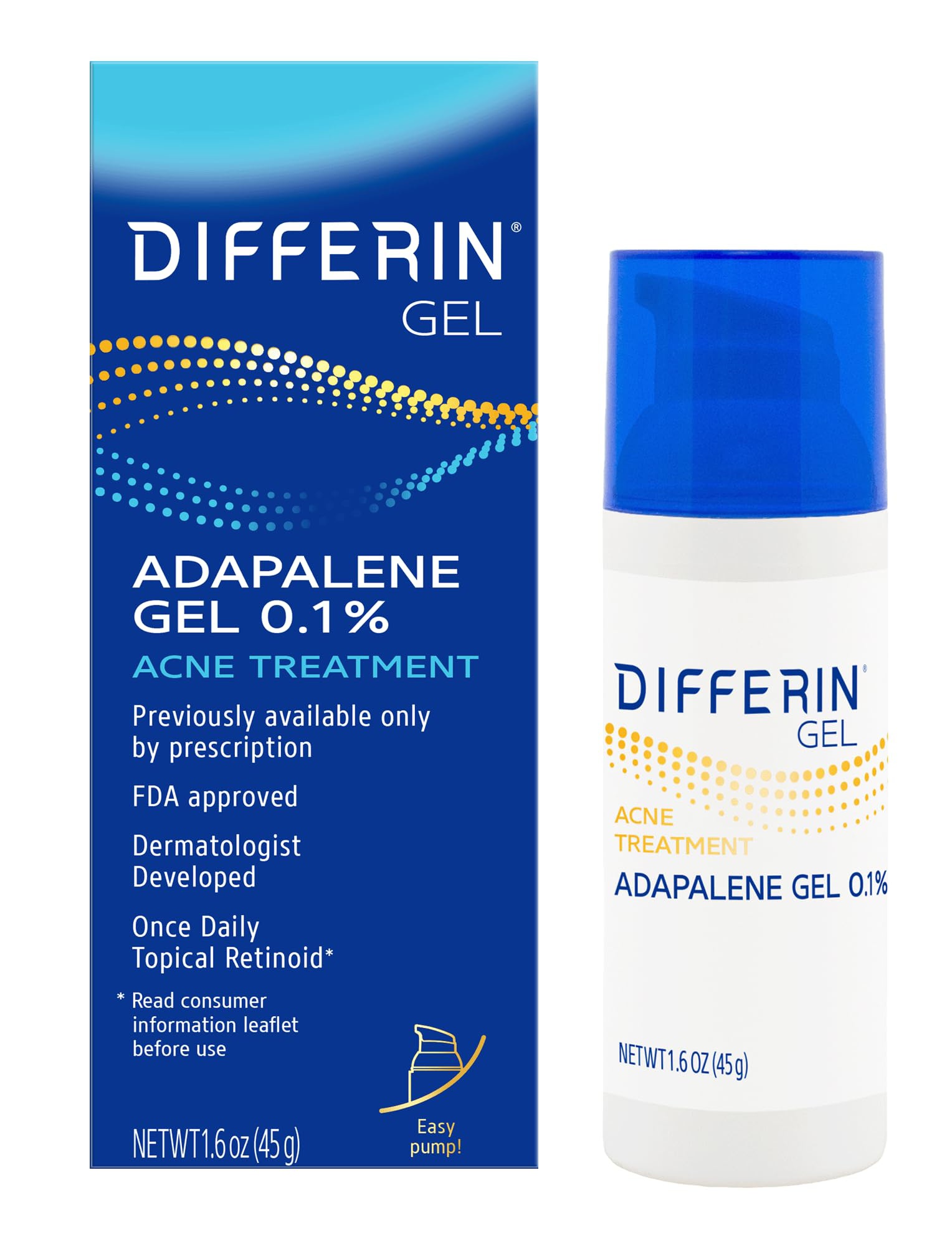 Differin Gel Acne Treatment Adapalene Gel 0.1%