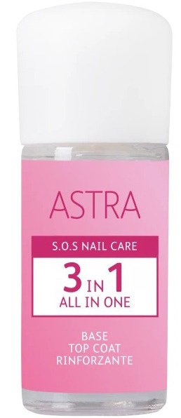 Astra SOS Nail Care 3 In 1 All In One Base & Top Coat