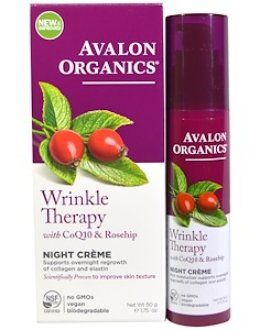 Avalon Organics Wrinkle Therapy, With Coq10 & Rosehip, Night Creme