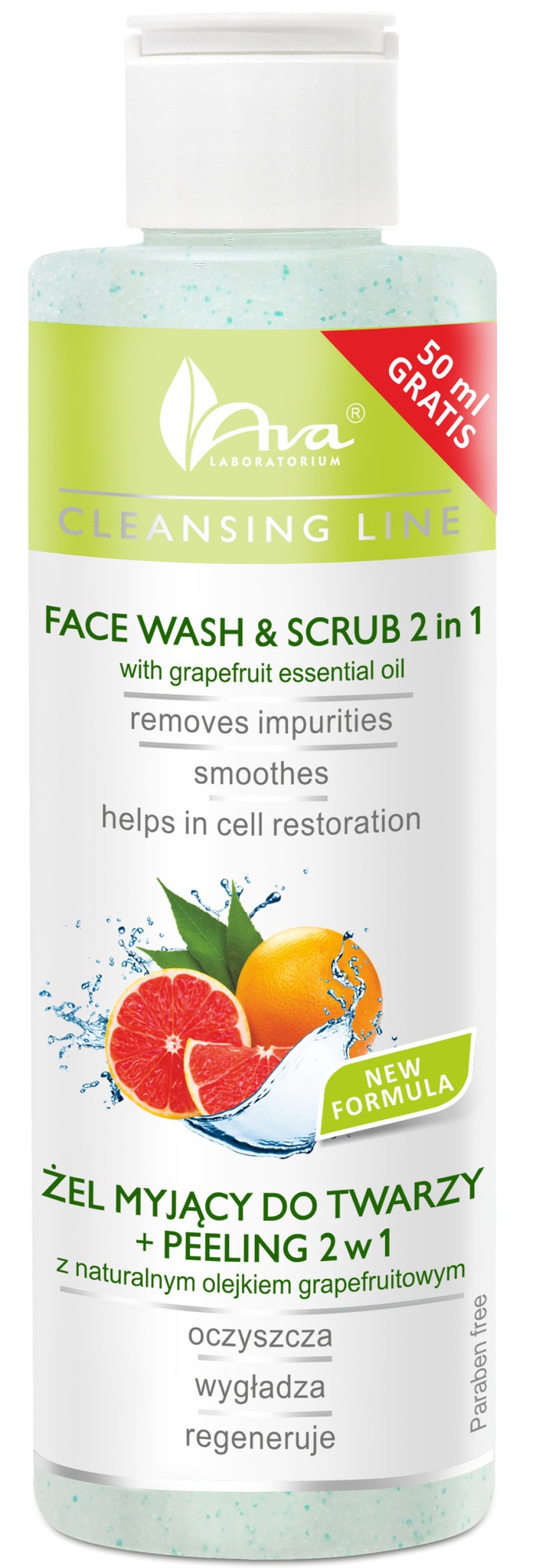 Ava Laboratorium Cleansing Line Face Wash & Scrub 2in1