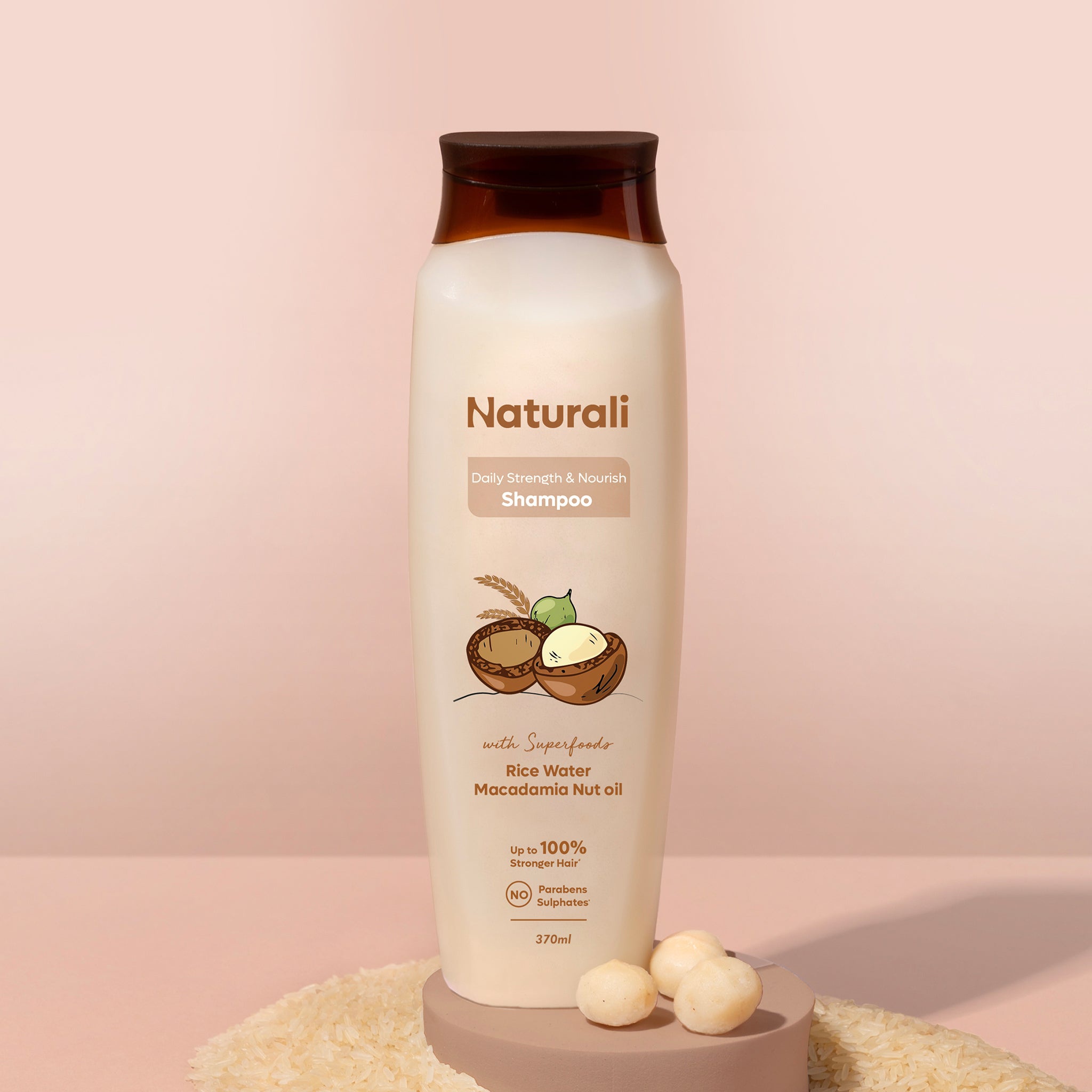 Naturali Daily Strength & Nourish Shampoo With Rice Water & Macadamia Nut Oil