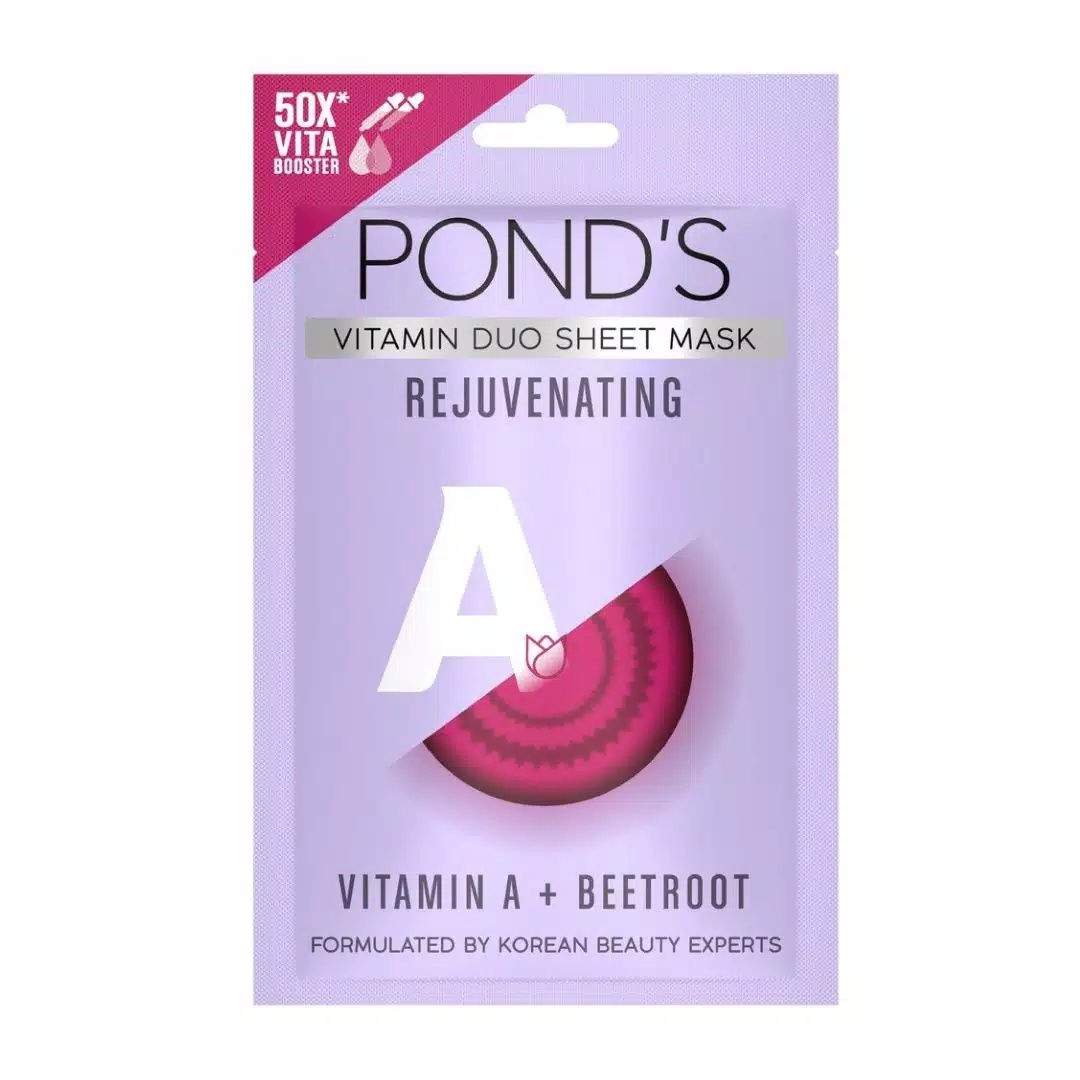 Pond's Vitamin's Duo Sheet Mask Vitamin A + Beetroot