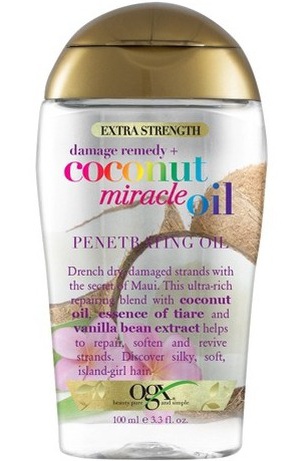 OGX Extra Strength Damage Remedy + Hydrating & Repairing Coconut Miracle Oil Penetrating Oil For Dry & Damaged Hair