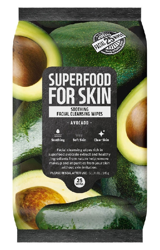 Superfood for Skin Avocado Soothing Facial Cleansing Wipes