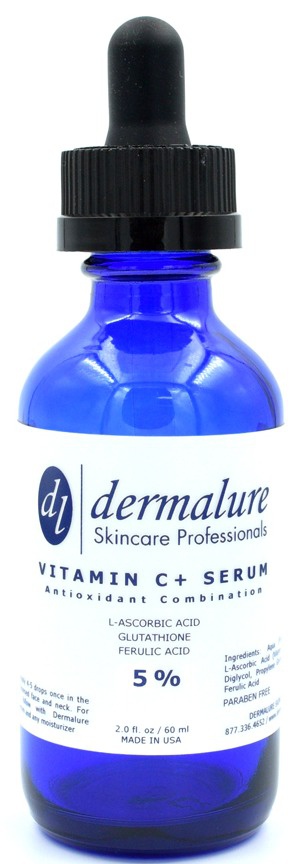 dermalure Vitamin C+ Serum 5% ( L-ascorbic Acid 5% + Ferulic Acid + Glutathione )