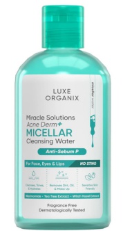 Luxe Organix Miracle Solutions Acne Derm+ Micellar Cleansing Beauty Water