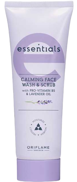 Oriflame Essentials Calming Face Wash & Scrub With Pro-Vitamin B5 & Lavender Oil