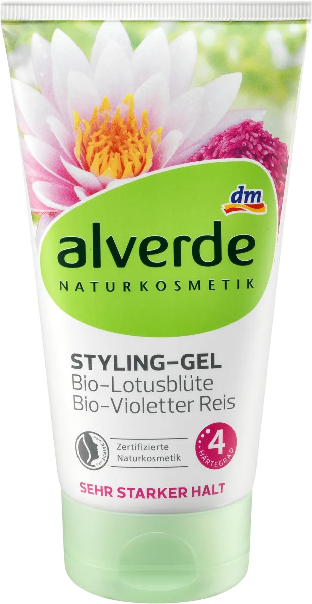 alverde Styling-Gel Bio-Lotusblüte Bio-Violetter Reis