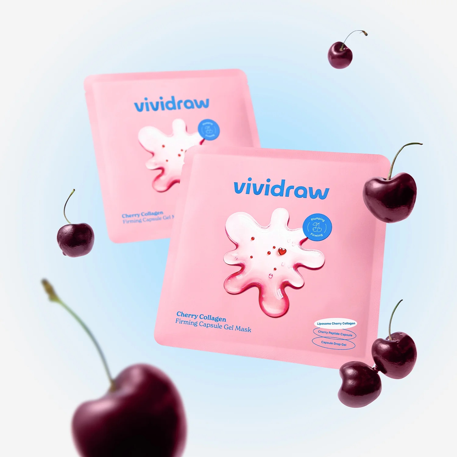 vividraw Cherry Collagen Firming Capsule Serum Gel Mask