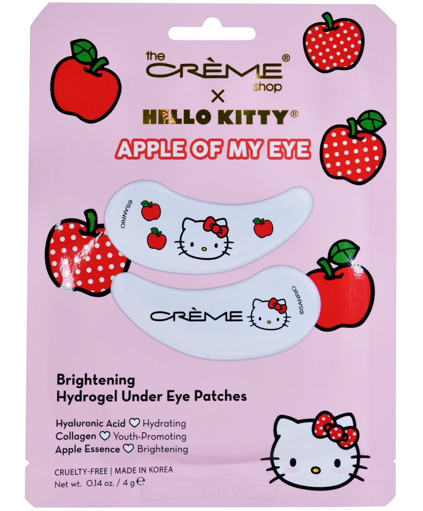 The Creme Shop X Hello Kitty Apple Of My Eye Brightening Hydrogel Under Eye Patches