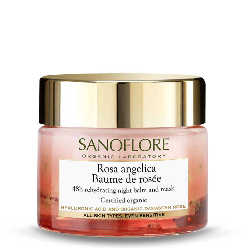Sanoflore Rosa Angelica Baume De Rosée 48h Rehydrating Night Balm and Mask