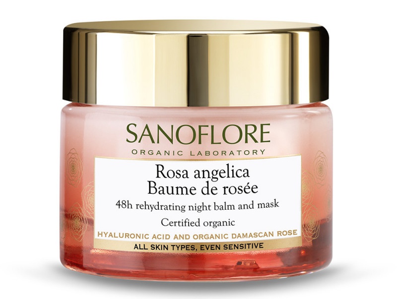 Sanoflore Rosa Angelica Baume De Rosée 48h Rehydrating Night Balm and Mask