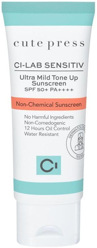 cute press Ci-lab Sensitiv Ultra Mild Tone Up Sunscreen SPF 50+ Pa++++
