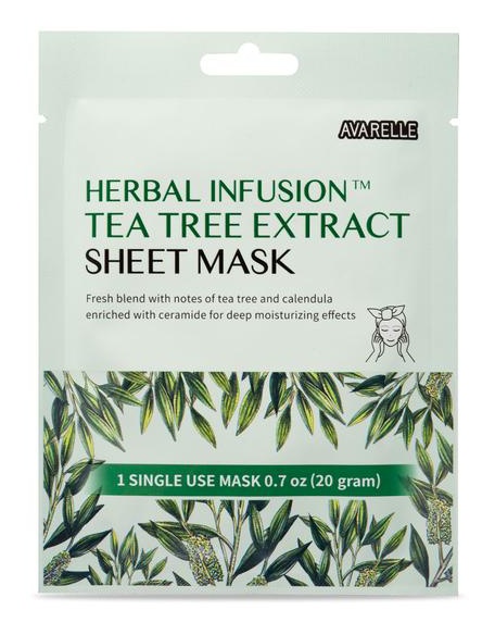 Avarelle Herbal Infusion Tea Tree Extract Sheet Mask