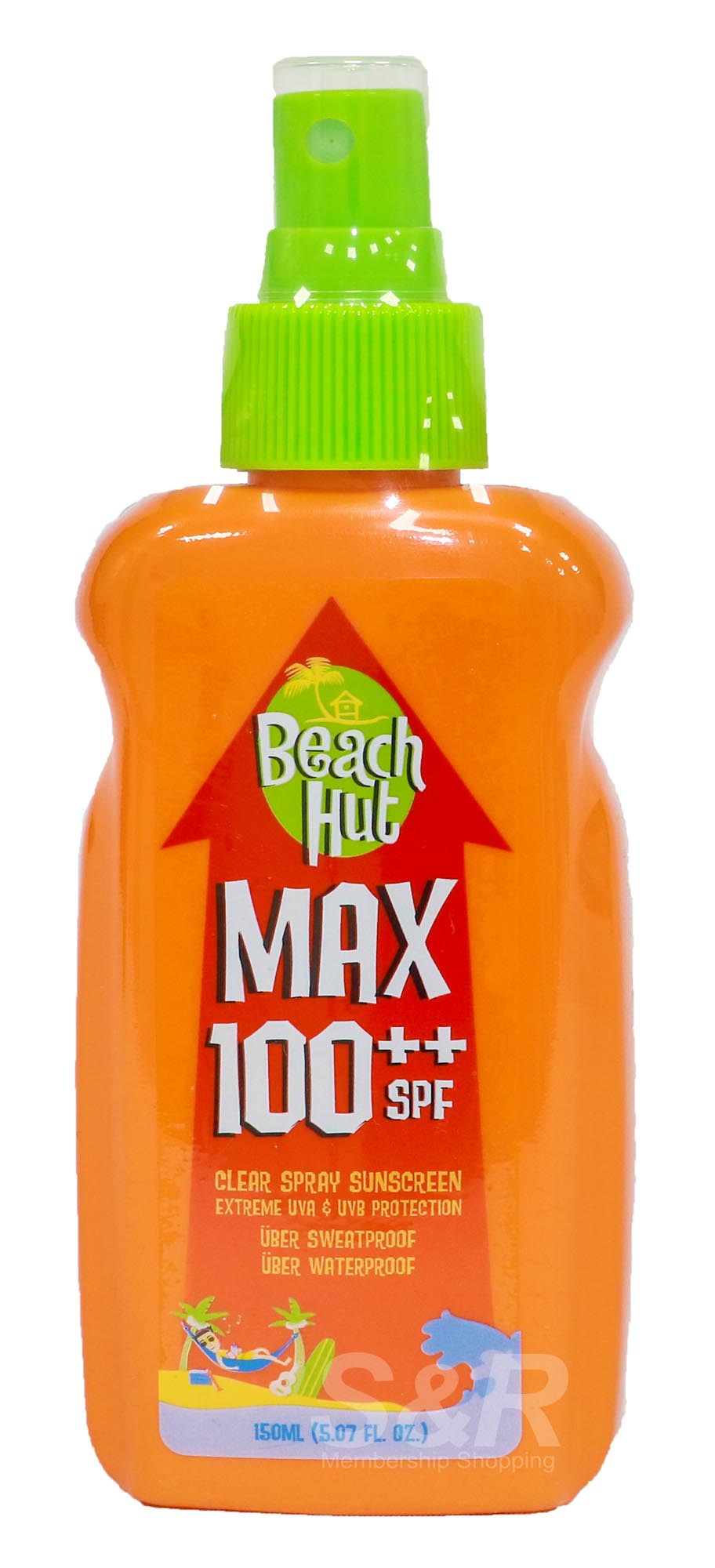 Beach Hut Max 100++ SPF Clear Spray Sunscreen