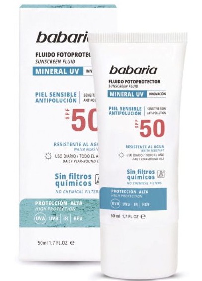 Babaria Fotoprotector SPF50 Mineral UV Sensitive Skin