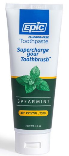 Epic Xylitol Spearmint Toothpaste - No Flouride