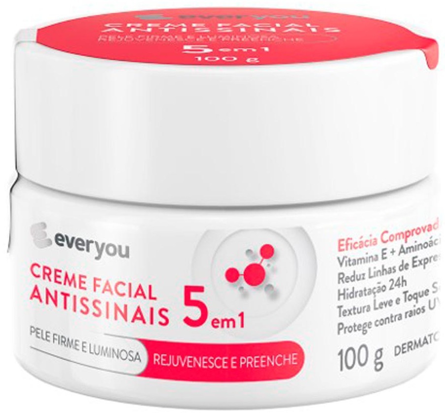 Ever You Creme Facial Antissinais 5 Em 1