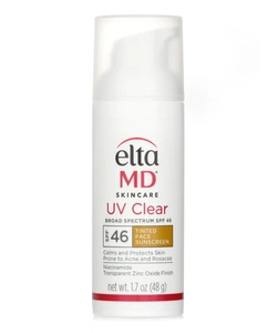 EltaMD UV Clear Facial Sunscreen SPF 46 - For Skin Types Prone To Acne, Rosacea & Hyperpigmentation - Tinted