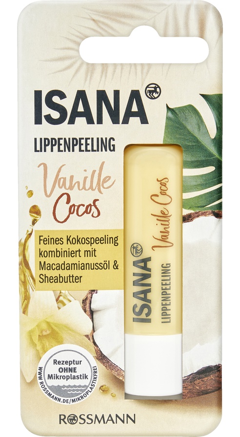 Isana Lippenpeeling Stift Vanille Cocos