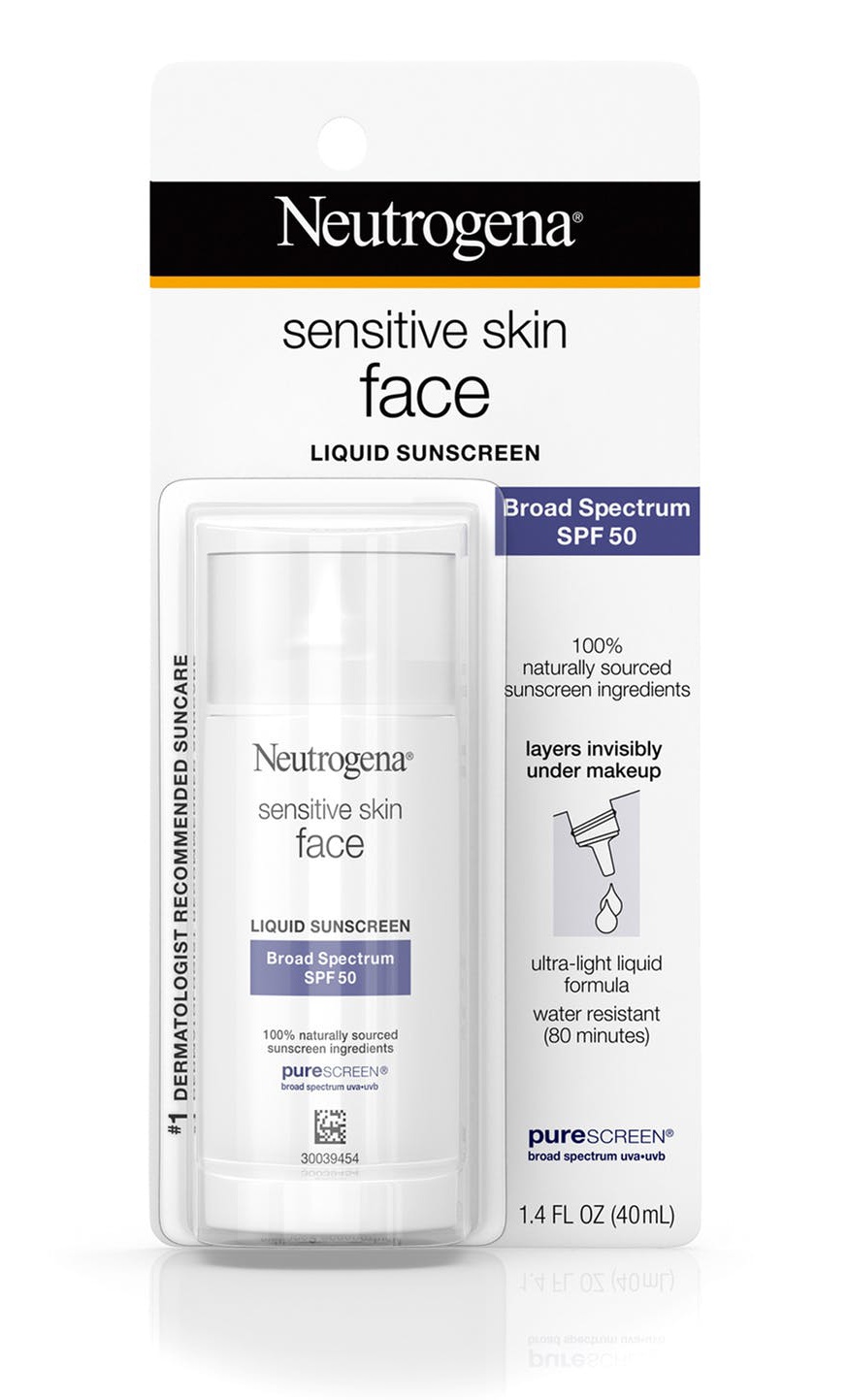 Neutrogena Sensitive Skin Face Liquid Sunscreen Broad Spectrum Spf 50