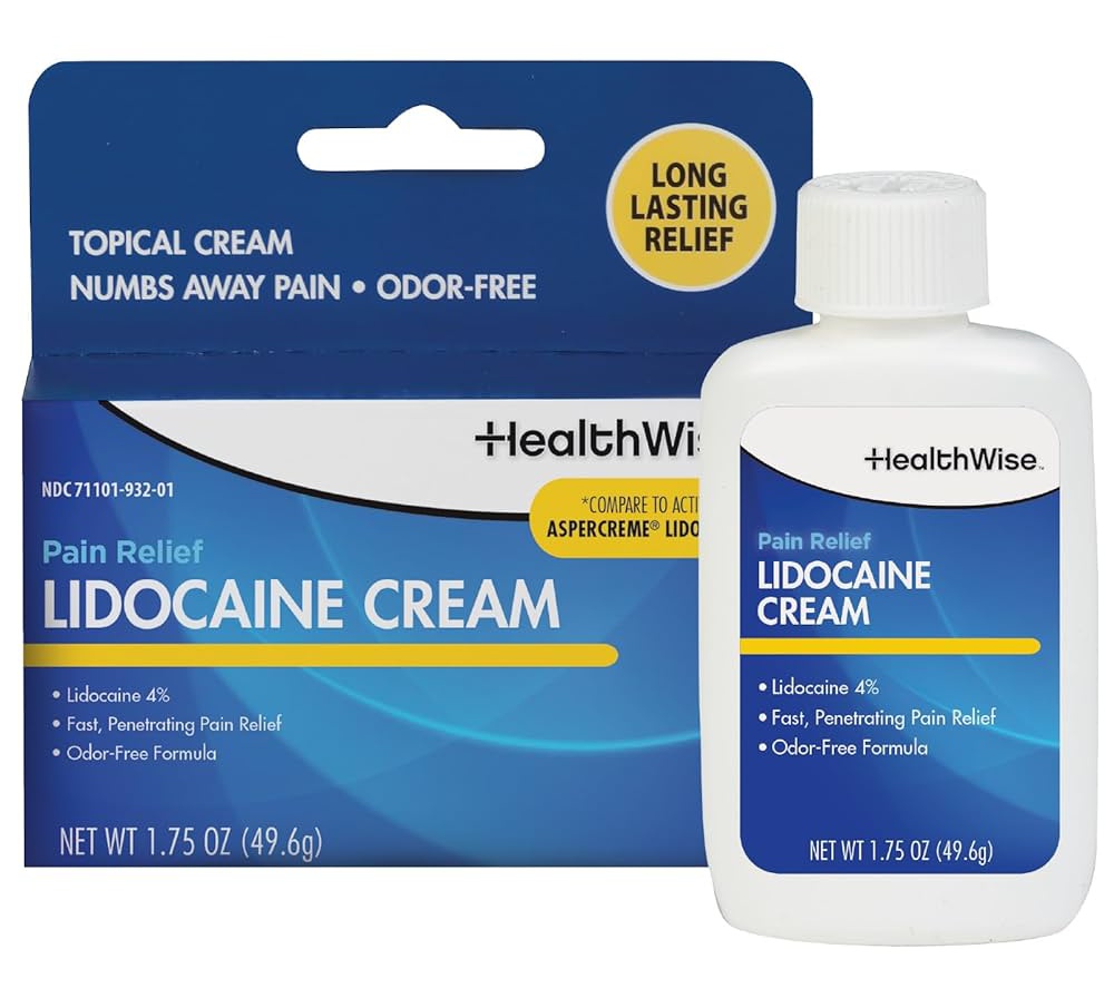 Health Wise Pain Relief Lidocaine Cream 4%