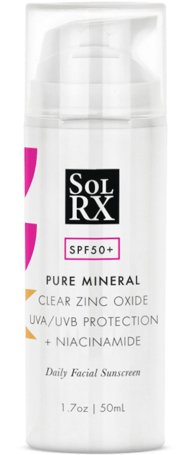 Solrx Pure Mineral SPF 50 Daily Facial Zinc Sunscreen + Niacinamide