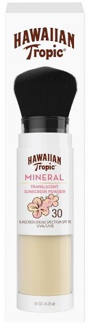 Hawaiian Tropic Mineral Translucent Sunscreen Powder Brush SPF 30