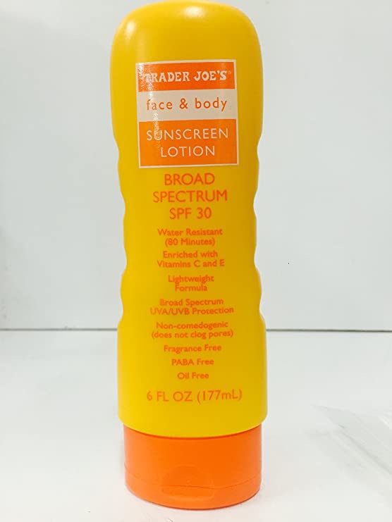 Trader Joe's Face & Body Sunscreen Lotion Spf 30