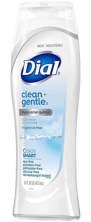 Dial Clean + Gentle Body Wash, Fragrance Free