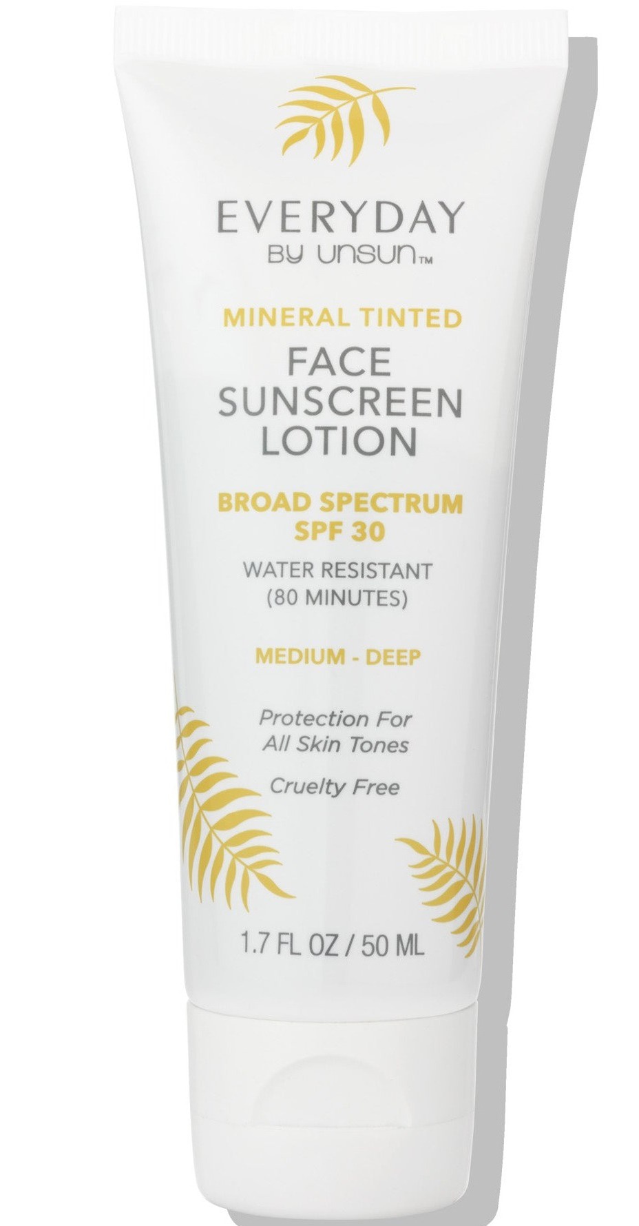 Unsun Everyday Mineral Tinted Face Sunscreen Lotion SPF30 Medium|Deep