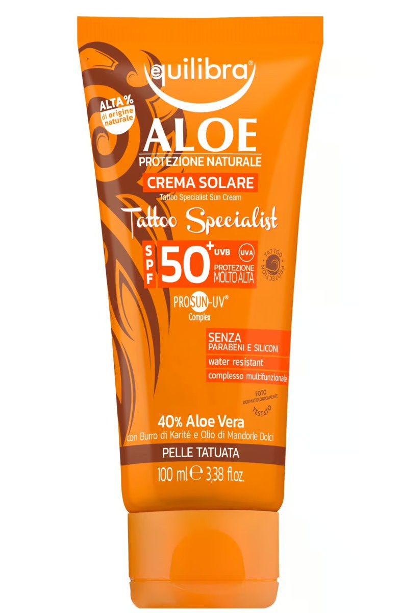 Equilibra Aloe Crema Solare Tattoo Specialist SPF 50+