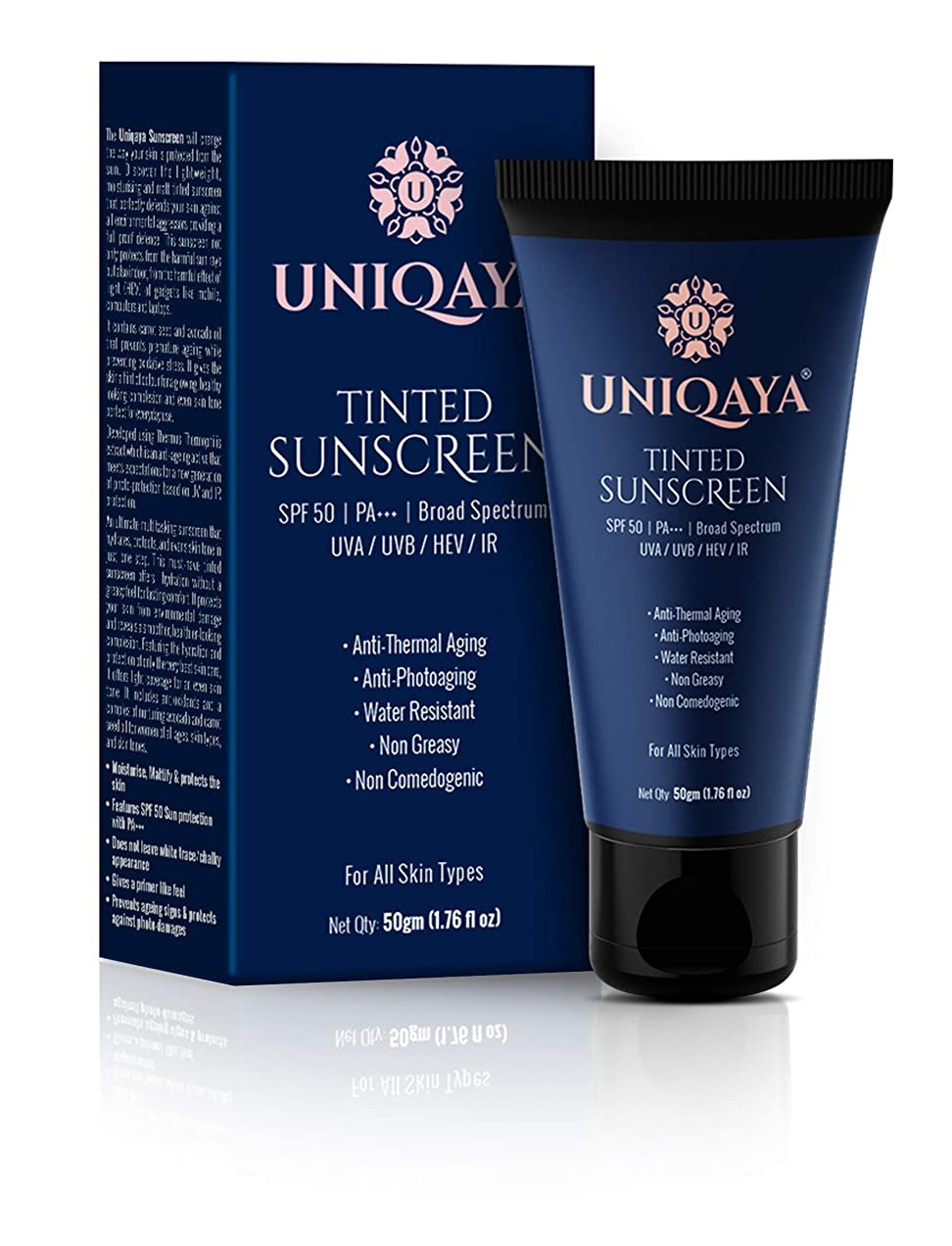 UNIQAYA Tinted Broad Spectrum Sunscreen  Spf 50 / Pa+++