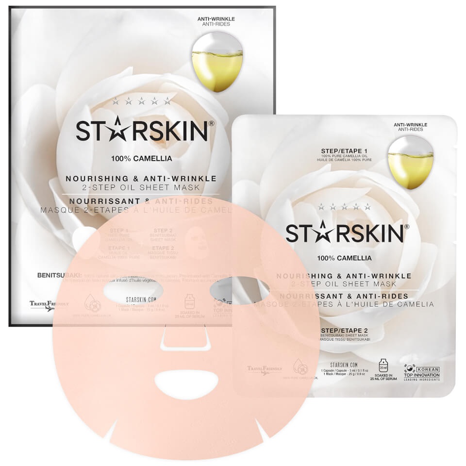 STARSKIN 100% Camellia Nourishing & Anti-Wrinkle 2-Step Oil Sheet Mask
