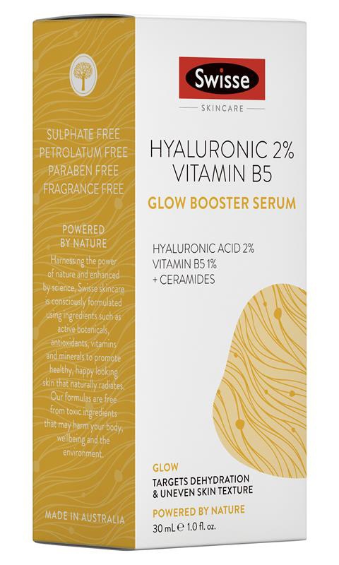 Swisse Skincare Hyaluronic 2% Vitamin B5 Glow Booster Serum