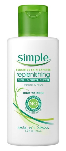 Simple replenishing on sale rich moisturiser