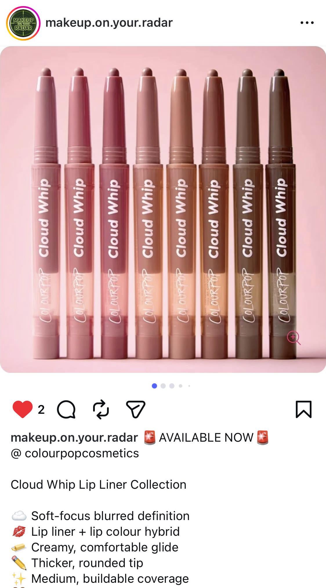 Colorpop Cloud Whip Lip Liner