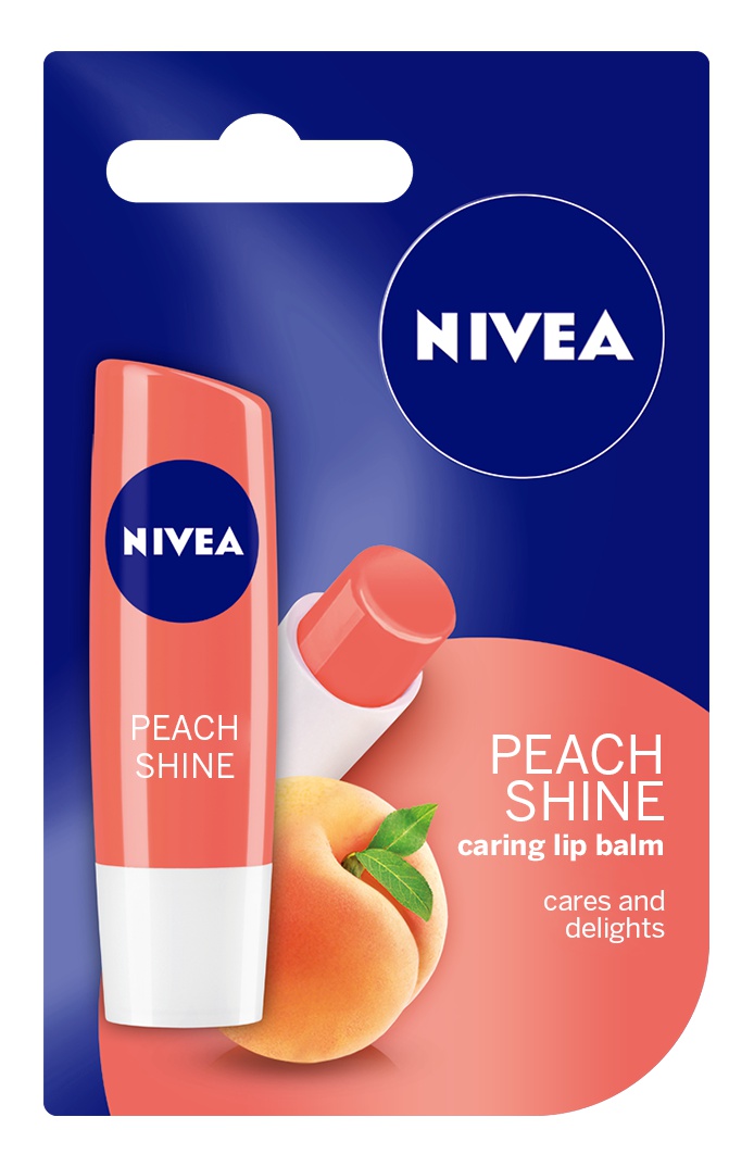 Nivea Peach Shine Flavored Lip Balm