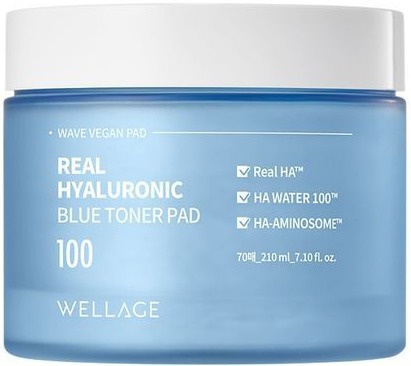 Wellage Real Hyaluronic Blue 100 Toner Pad