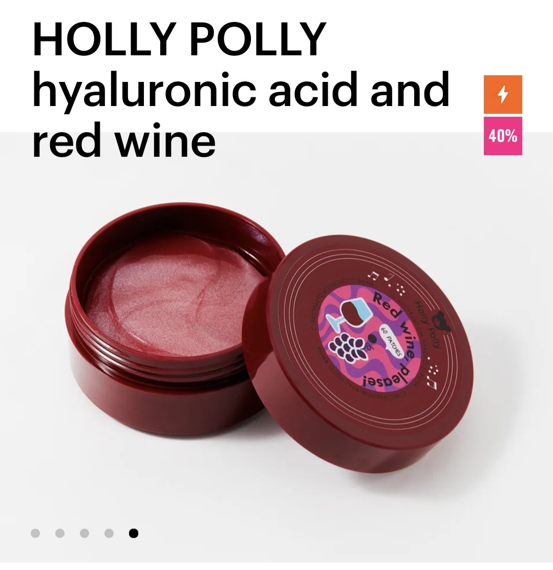 Holly polly Hyaluronic Acid And Red Wine Eye Patches