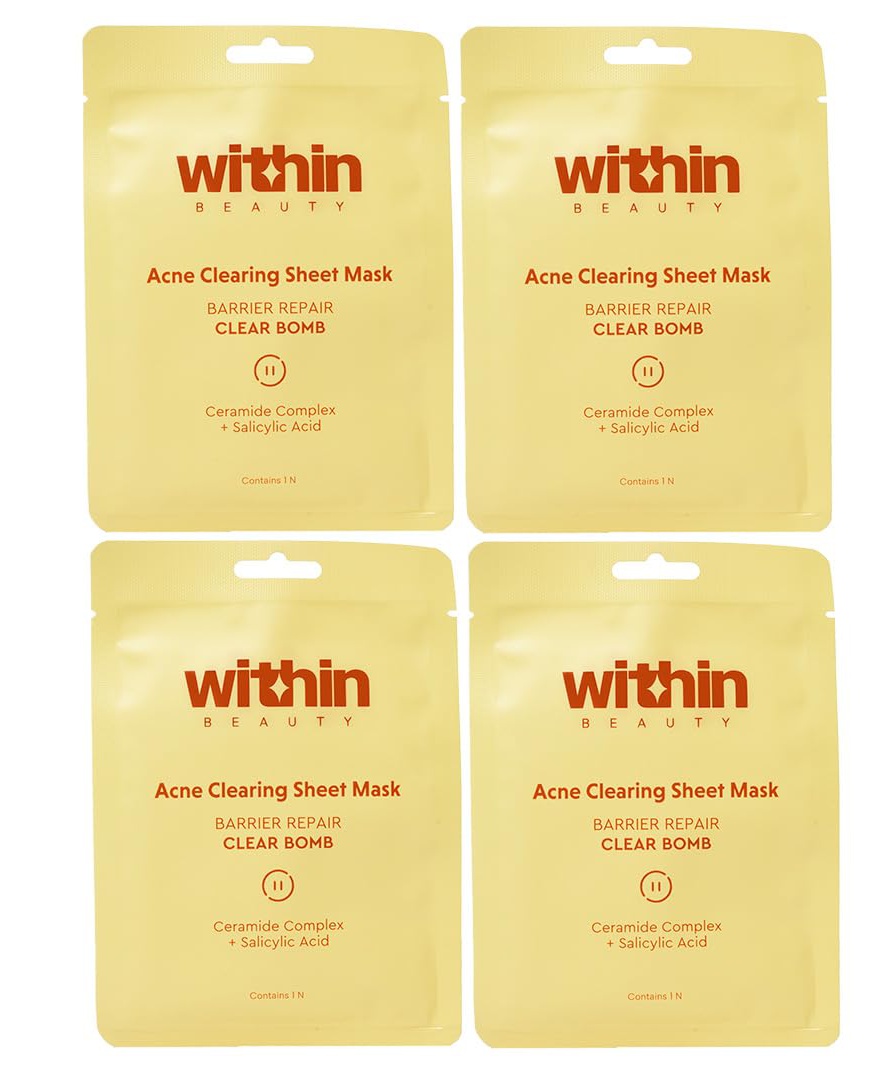 Within Beauty Clear Bomb Barrier Repair Acne Clearing Sheet Mask