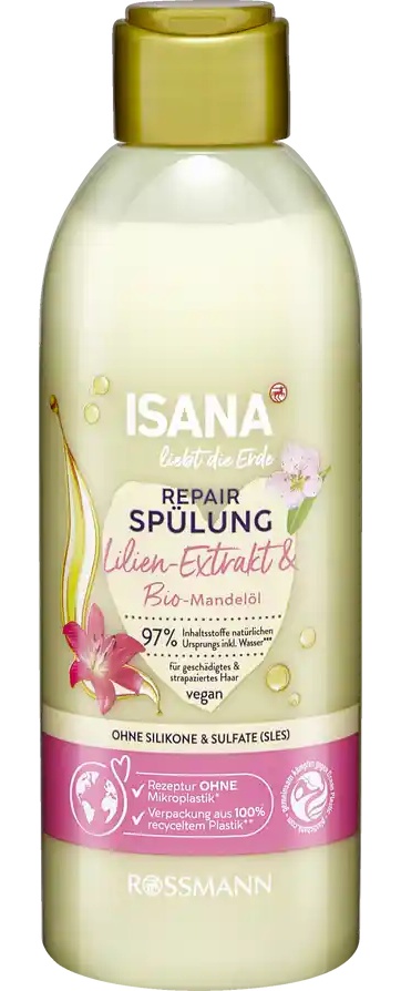 Isana Repair Spülung Lilien-Extrakt & Bio-Mandelöl