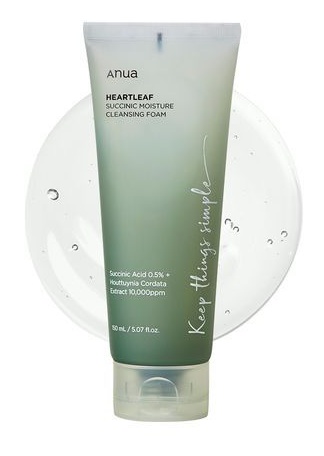 Anua Heartleaf Succinic Moisture Cleansing Foam
