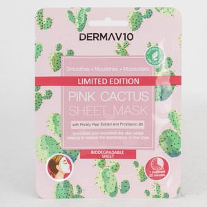 dermaV10 Pink Cactus Sheet Mask
