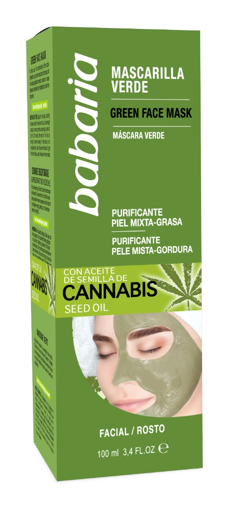Babaria Green Face Mask Cannabis