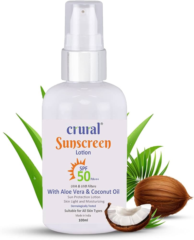crural SPF50 Sunscreen Lotion With Aloe Vera & Coconut Oil