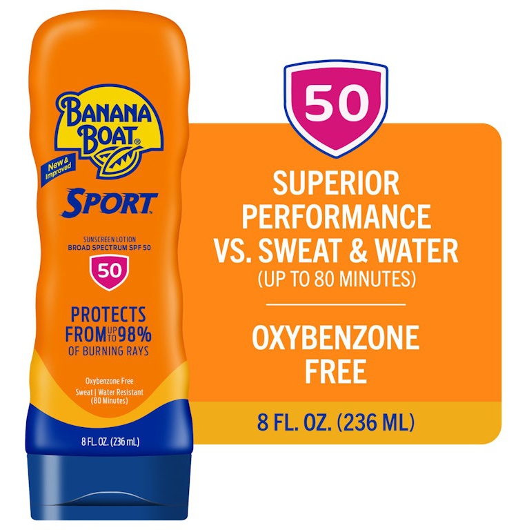 Banana Boat (new & Improved) Sport Suncreen Lotion Broad Spectrum SPF 50