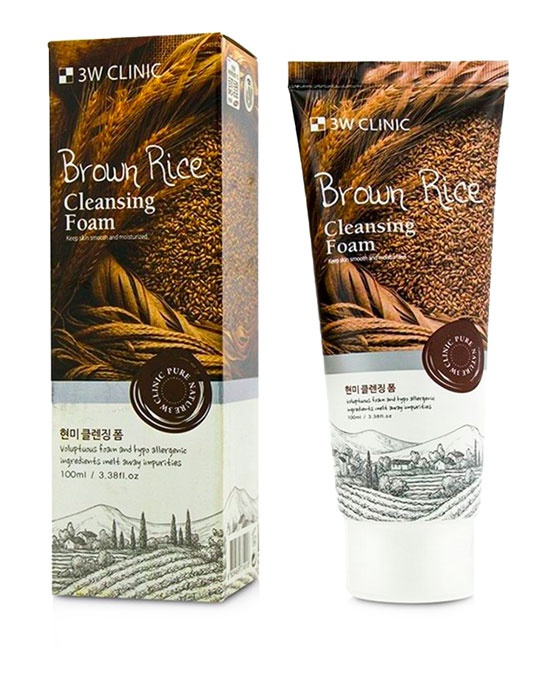 3W Clinic Brown Rice Cleansing Foam