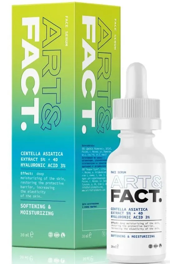 ART&FACT. Face Serum With Centella Asiatica 5% And 4d Hyaluronic Acid 3%
